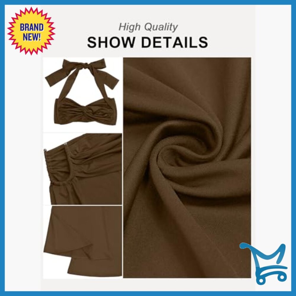 Large Polyester Blend Two Piece Set with Backless… - image 6